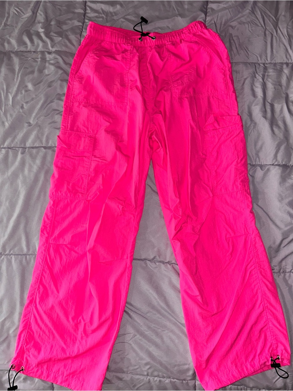 No Boundaries Neon Pink Cargo Joggers